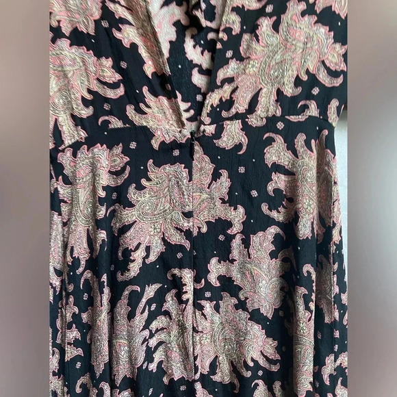 TOPSHOP Flowy Paisley Floral short Sleeve Midi Dress Sz 2 - Picture 9 of 16